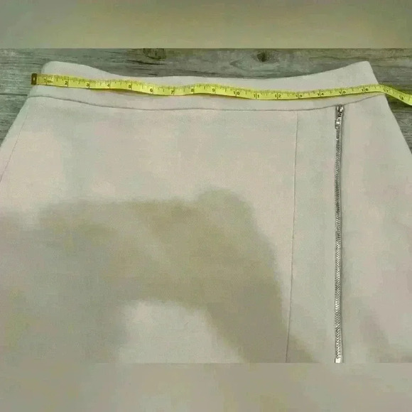 White House Black Market Pink Asymmetric Hem Zipper Detail Skirt size 6 - Picture 8 of 9